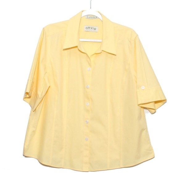 Orvis Tops - SALE! Orvis Cotton shirt Yellow button down Sz 20